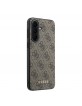 Guess Samsung A37 Hülle Case 4G Metal Classic Logo Braun