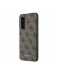 Guess Samsung A57 Hülle Case 4G Metal Classic Logo Braun