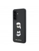 Karl Lagerfeld Samsung A37 Hülle Case Saffiano Karl Choupette Metal Schwarz