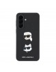 Karl Lagerfeld Samsung A37 Hülle Case Saffiano Karl Choupette Metal Schwarz