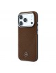 Mercedes iPhone 17 Pro Hülle Casa Leather Semi Wrap MagSafe Braun