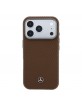 Mercedes iPhone 17 Pro Hülle Casa Leather Semi Wrap MagSafe Braun