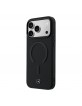 Mercedes iPhone 17 Pro Max Hülle Case Leather 3D MagSafe Schwarz