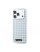 Karl Lagerfeld iPhone 17 Pro Hülle Case MagSafe Houndstooth Resin Plate Blau