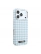 Karl Lagerfeld iPhone 17 Pro Hülle Case MagSafe Houndstooth Resin Plate Blau