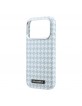Karl Lagerfeld iPhone 17 Pro Hülle Case MagSafe Houndstooth Resin Plate Blau