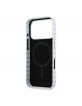 Karl Lagerfeld iPhone 17 Pro Hülle Case MagSafe Houndstooth Resin Plate Blau