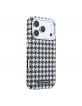Karl Lagerfeld iPhone 17 Pro Hülle Case MagSafe Houndstooth Resin Plate Schwarz
