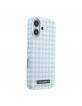 Karl Lagerfeld iPhone 17 Hülle Case MagSafe Houndstooth Resin Plate Blau