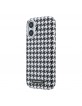 Karl Lagerfeld iPhone 17 Hülle Case MagSafe Houndstooth Resin Plate Schwarz