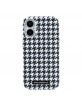 Karl Lagerfeld iPhone 17 Hülle Case MagSafe Houndstooth Resin Plate Schwarz