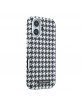 Karl Lagerfeld iPhone 17 Hülle Case MagSafe Houndstooth Resin Plate Schwarz