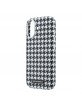 Karl Lagerfeld iPhone 17 Hülle Case MagSafe Houndstooth Resin Plate Schwarz