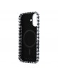 Karl Lagerfeld iPhone 17 Hülle Case MagSafe Houndstooth Resin Plate Schwarz