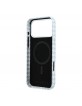 Karl Lagerfeld iPhone 17 Pro Max Hülle Case MagSafe Houndstooth Resin Plate Blau