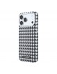 Karl Lagerfeld iPhone 17 Pro Max Hülle Case MagSafe Houndstooth Resin Plate Schwarz