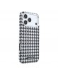 Karl Lagerfeld iPhone 17 Pro Max Hülle Case MagSafe Houndstooth Resin Plate Schwarz