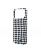 Karl Lagerfeld iPhone 17 Pro Max Hülle Case MagSafe Houndstooth Resin Plate Schwarz