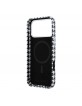Karl Lagerfeld iPhone 17 Pro Max Hülle Case MagSafe Houndstooth Resin Plate Schwarz