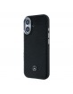 Mercedes iPhone 17 Hülle Case Leather Wood Semi Wrap MagSafe Schwarz