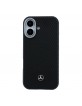 Mercedes iPhone 17 Hülle Case Leather Wood Semi Wrap MagSafe Schwarz