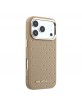 Karl Lagerfeld iPhone 17 Pro Hülle Case Perforated Gold Dots MagSafe Braun