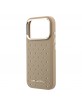 Karl Lagerfeld iPhone 17 Pro Hülle Case Perforated Gold Dots MagSafe Braun