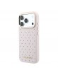 Karl Lagerfeld iPhone 17 Pro Hülle Case Perforated Gold Dots MagSafe Rosa