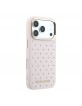 Karl Lagerfeld iPhone 17 Pro Hülle Case Perforated Gold Dots MagSafe Rosa