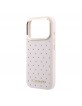 Karl Lagerfeld iPhone 17 Pro Hülle Case Perforated Gold Dots MagSafe Rosa