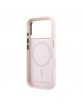 Karl Lagerfeld iPhone 17 Pro Hülle Case Perforated Gold Dots MagSafe Rosa