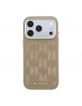 Karl Lagerfeld iPhone 17 Pro Hülle Case Perforated Monogram MagSafe Braun