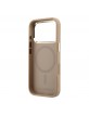 Karl Lagerfeld iPhone 17 Pro Hülle Case Perforated Monogram MagSafe Braun