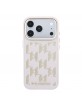 Karl Lagerfeld iPhone 17 Pro Hülle Case Perforated Monogram MagSafe Rosa