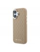 Karl Lagerfeld iPhone 17 Hülle Case Perforated Gold Dots MagSafe Braun