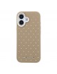 Karl Lagerfeld iPhone 17 Hülle Case Perforated Gold Dots MagSafe Braun