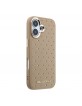 Karl Lagerfeld iPhone 17 Hülle Case Perforated Gold Dots MagSafe Braun