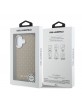 Karl Lagerfeld iPhone 17 Hülle Case Perforated Gold Dots MagSafe Braun