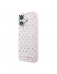 Karl Lagerfeld iPhone 17 Hülle Case Perforated Gold Dots MagSafe Rosa