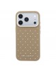 Karl Lagerfeld iPhone 17 Pro Max Hülle Case Perforated Gold Dots MagSafe Braun