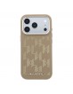 Karl Lagerfeld iPhone 17 Pro Max Hülle Case Perforated Monogram MagSafe Braun