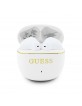 Guess Kopfhörer TWS Kabellose Gold Line Glossy Classic Logo Weiß