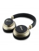 Guess Bluetooth 5.4 Kopfhörer ENC 4G Gold Script Metal Logo Schwarz
