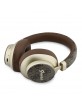 Guess Bluetooth 5.4 Kopfhörer ENC 4G Gold Script Metal Logo Braun