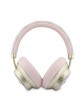 Guess Bluetooth 5.4 Kopfhörer ENC 4G Gold Script Metal Logo Rosa