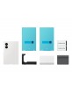 Original Samsung Z Fold 8 Silikon Magnethülle Weiß + 2x Folien Antireflex