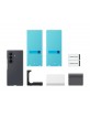Original Samsung Z Fold 8 Ultra Silikon Magnethülle Schwarz + 2x Folien Antireflex