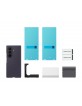 Original Samsung Z Fold 8 Ultra Silikon Magnethülle Violett + 2x Folien Antireflex