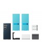 Original Samsung Z Fold 8 Ultra Carbon Magnethülle Blau + 2x Folien Antireflex