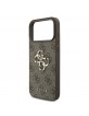 Guess iPhone 18 Pro Case 4G Metal Logo Brown